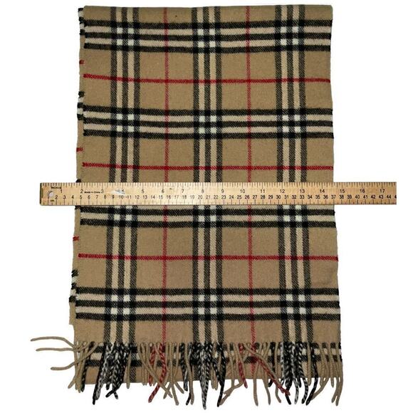 Vintage Burberrys of London Large 100% Lambswool Scarf Made in England - Picture 9 of 14